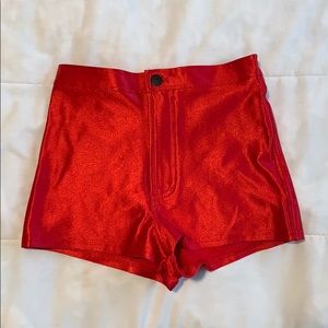 high waisted shorts.